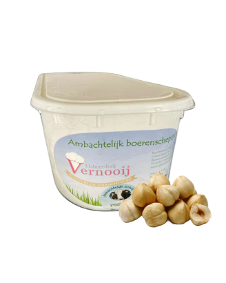Hazelnoot ijs, bak 5 liter, IJsboerderij Vernooij (1x_5_liter_hazelnoot_ijs)