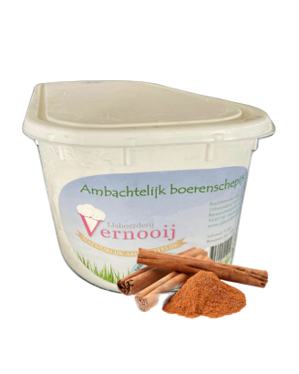 Yoghurt bosvruchten ijs, bak 5 liter, IJsboerderij Vernooij (1x_5_liter_kaneel_ijs)