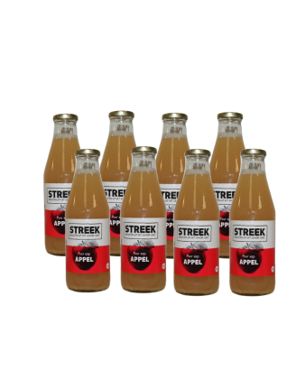 VOORRAAD STREEK Appelsap, 8 x  0,75 liter, van fruit Smorenburg en Drogenbroek (8x_appelsap)