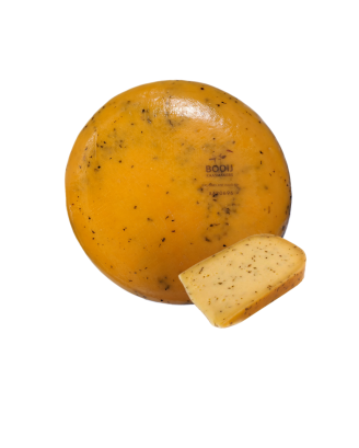 Boerenkaas belegen met komijn 48+, ca.16 kg, Kwakernaak, Oud Ade (buurenkaas_komijn_12_kg)