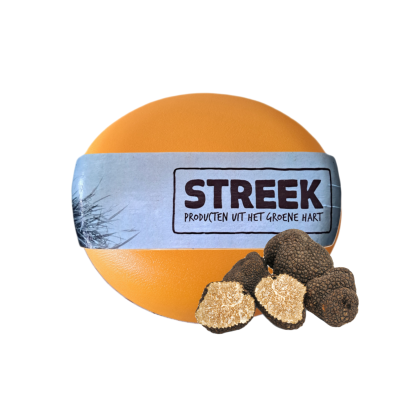 Boerderijkaas met truffel, ca 8 kg, Van der Arend, Vinkeveen (streek_kaas_truffel_wiel)